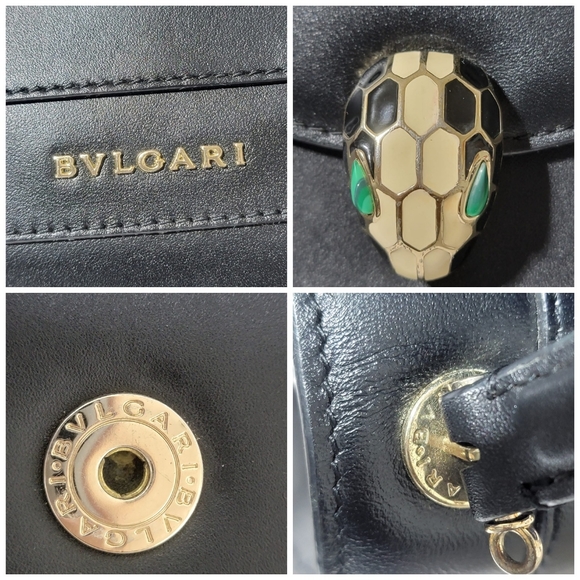 Authentic BVLGARI Serpenti Forever Top Handle Black - Picture 9 of 14